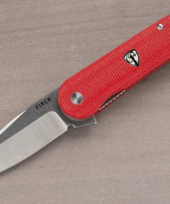 Finch Knife Company Devil's Finger Satin/SW Blade with Canyon Red Micarta Handles