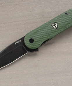 Finch Knife Company Devil's Finger Blackwash Blade with Sequoia Green Micarta Handles