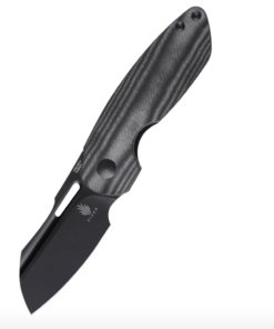 Kizer V3569A1 October Knife Black Micarta Handle CPM 20-CV Plain Black Blade