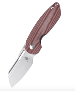 Kizer V3569A2 October Knife Red Micarta Handle CPM 20-CV Blade