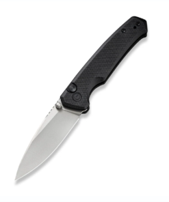 We Knife -CIVIVI Altus Button Lock Folding Knife Silver Bead Blasted Nitro-V Blade with Black G10 Handles
