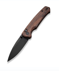 We Knife -CIVIVI Altus Button Lock Folding Knife Black Stonewash Nitro-V Blade with Cuibourtia Wood Handles