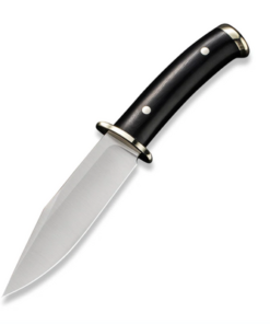 We Knife-CIVIVI Teton Tickler Fixed Blade Satin D2 Blade with Black G10 Handle/ Polished Nickel-Silver Guard&Pommel
