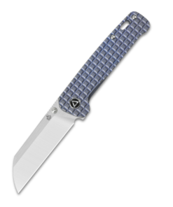 QSP Penguin QS130-RFRG1 Frame Lock Blue Frag Titanium with Two-Tone Satin Blade