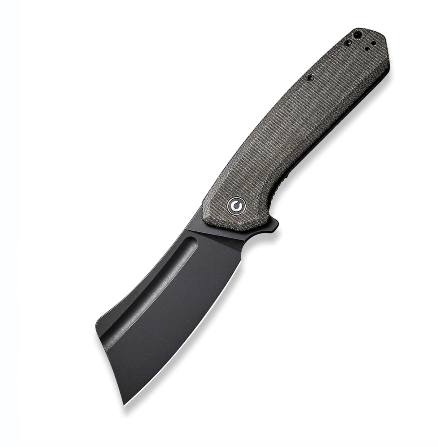 We Knife - CIVIVI Bullmastiff Liner Lock Dark Green Micarta with Black Stonewashed Blade