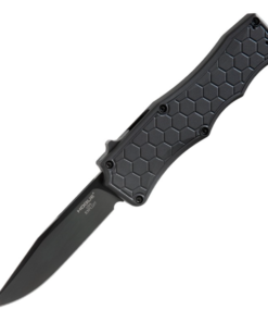 Hogue HOGK34056 Exploit OTF Automatic Black PVD Clip Point Blade with Matte Black Aluminum Frame