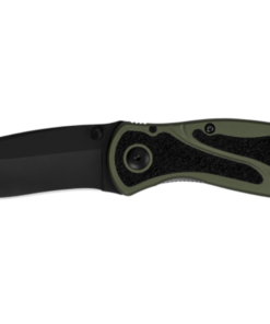 Kershaw 1670OLBLK Ken Onion Blur Assisted Flipper with Blackwash Blade and Olive Trac-Tec Inserted Handle