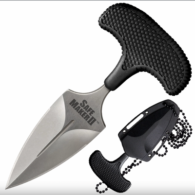 Cold Steel CS-12DCST Safe Maker II Fixed Stonewashed Blade with Kray-Ex Handles