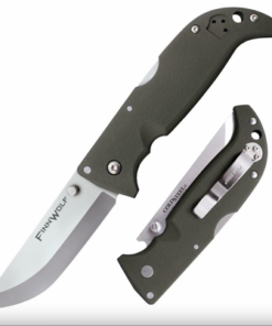 Cold Steel CS-20NPF Finn Wolf Tri-Ad Lock Knife Satin Blade with OD Green Griv-Ex Handles