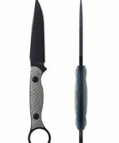 Toor Knives Anaconda Stealth- Black Fixed Blade/ Cerakote Drop Point with Textured Stealth Grey G10 Handles