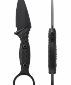 Toor Knives Viper Shadow Black Fixed Blade/ Cerakote Spear Point Blade with Textured Shadow Black G10 Handles