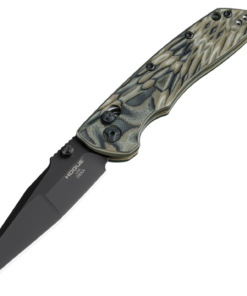 Hogue Knives HOGK24268 Deka Manual Folder Wharncliffe Blade Black Cerakote Finish with G-Mascus Green G10 Frame Handles