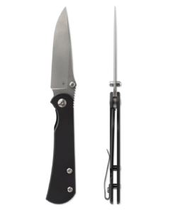 Toor Knives Merchant 2.0 -FL35S Folding Knife Black Oxide Blade with Carbon Black KG Gunkote Titanium Handles