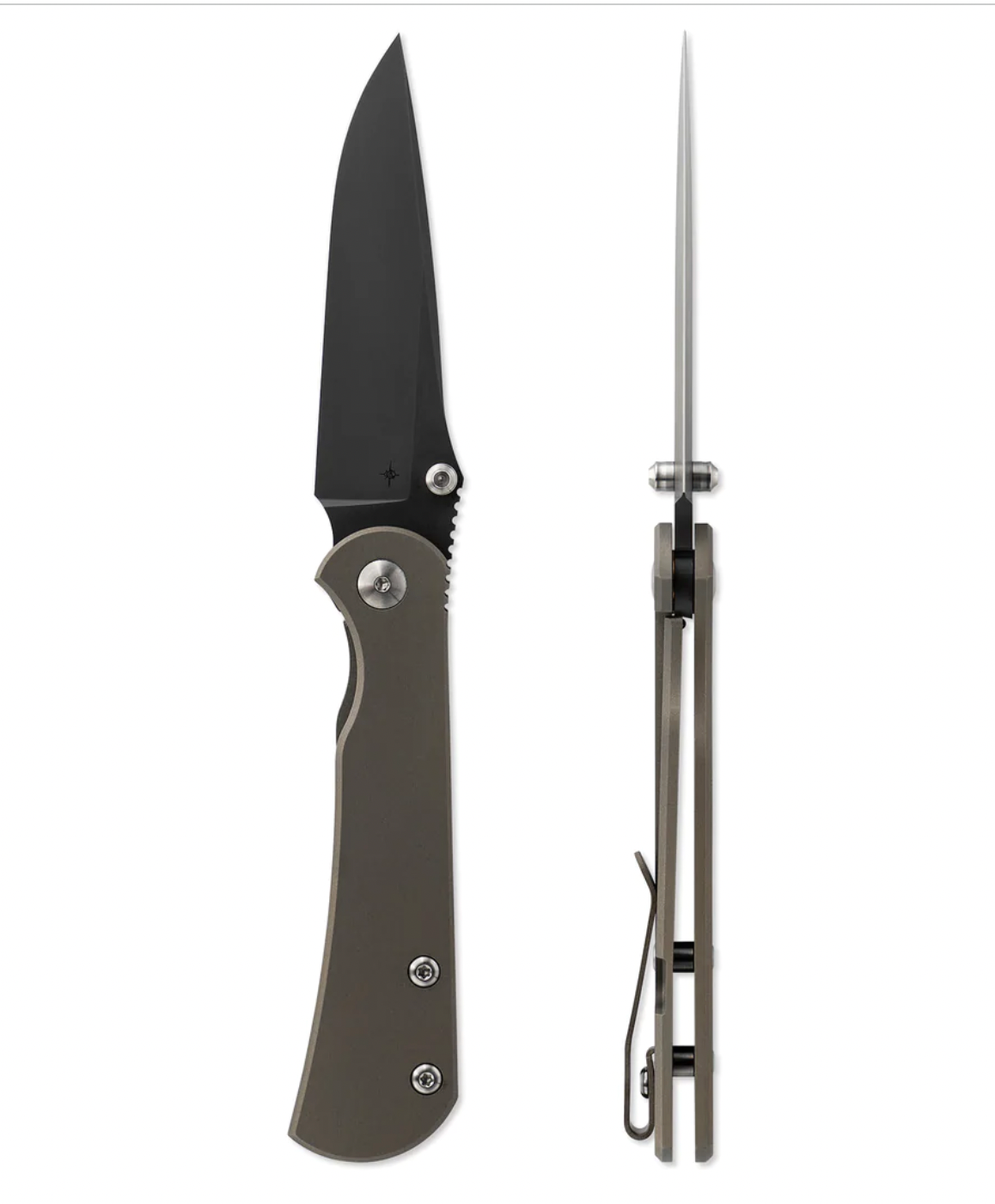 Toor Knives Merchant 2.0- FL35S Bronze Folding Knife with Bronze Titanium Handles