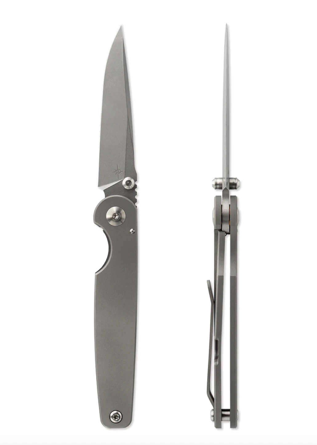 Toor Knives Suitor-STONE FL154S Folding Knife CPM154 Blade with Stone Titanium Handles