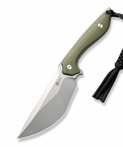 We Knife - Civivi Concept 22 Silver Bead Blasted Blade with OD Green G10 Handles Fixed Blade