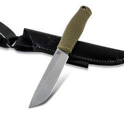 Benchmade 202 Leuku Knife Fixed Blade Ranger Green Santoprene Handle