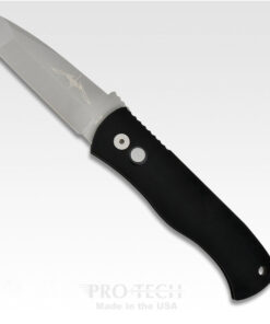 Pro-tech Knives E7T01 Emerson CQC7 Tanto Bead Blast  Auto with Black Handle Knife