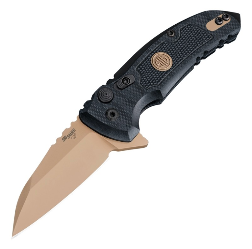 SIG X1 SIG16160 X1-MicroFlip Emperor Scorpion Wharncliffe Blade - FDE PVD Finish, Solid Black G10 Frame