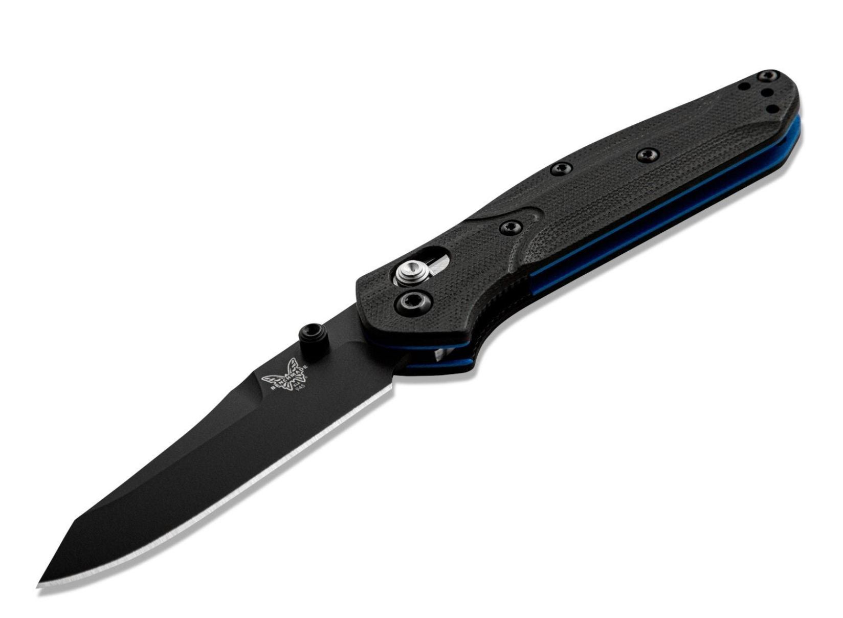 Benchmade 945BK-1 Mini Osborne AXIS Lock Black G10/Black Coated Tanto Blade Knife