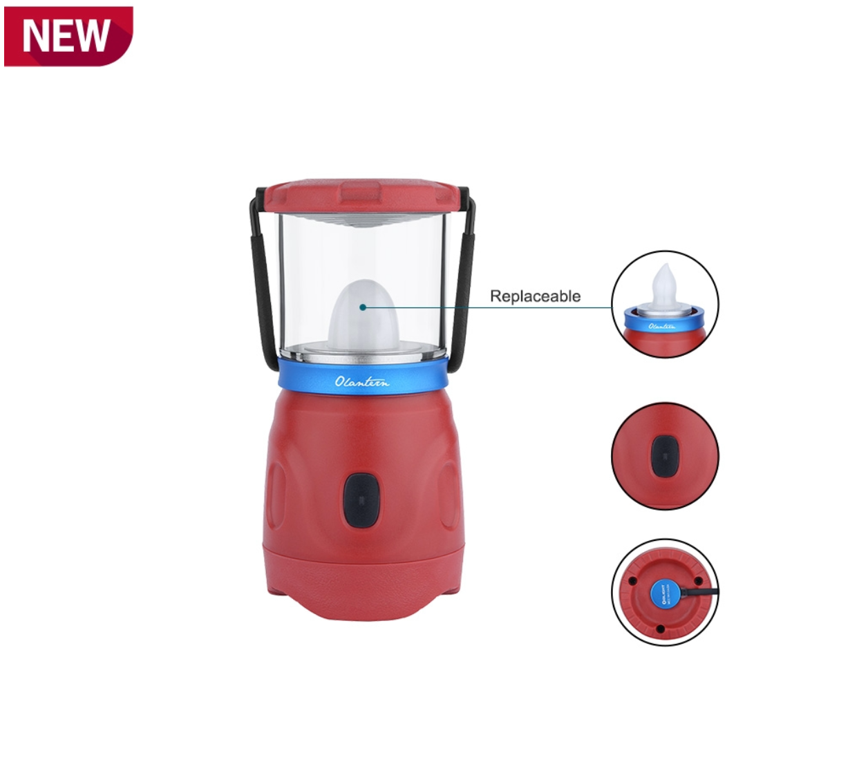 Olight Olantern Rechargeable LED Lantern Wine Red (360 Lumens)
