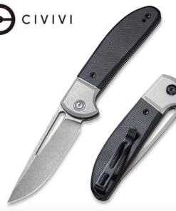 We Knife - CIVIVI Trailblazer Black G10 Onlay On Gray Stainless Steel Handle