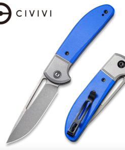 We Knife - CIVIVI Trailblazer Blue G10 Onlay On Gray Stainless Steel Handle
