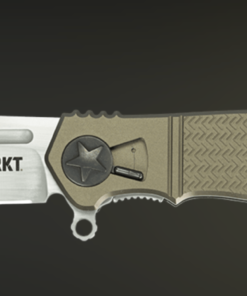 CRKT K270GKP HOMEFRONT Linerlock with Brushed Finish AUS-8 and Green Aluminum Handles