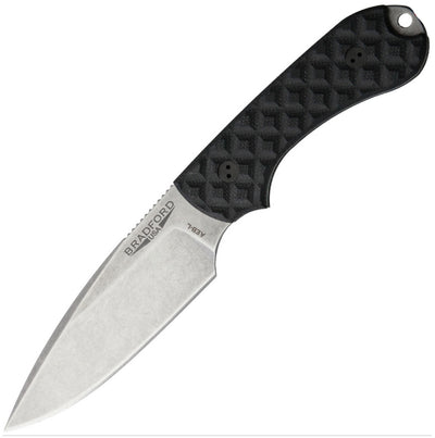 Bradford Knives BRAD3FE001A Guardian 3 Black Textured Handle Fixed Blade Knife