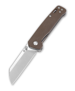 QSP Penguin QS130A Linerlock Knife Brown Linen Micarta Handle D2 Blade