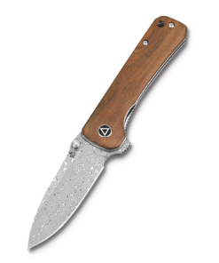 QSP Hawk QS131B Linerlock Knife Verawood Handle Damasteel Blade