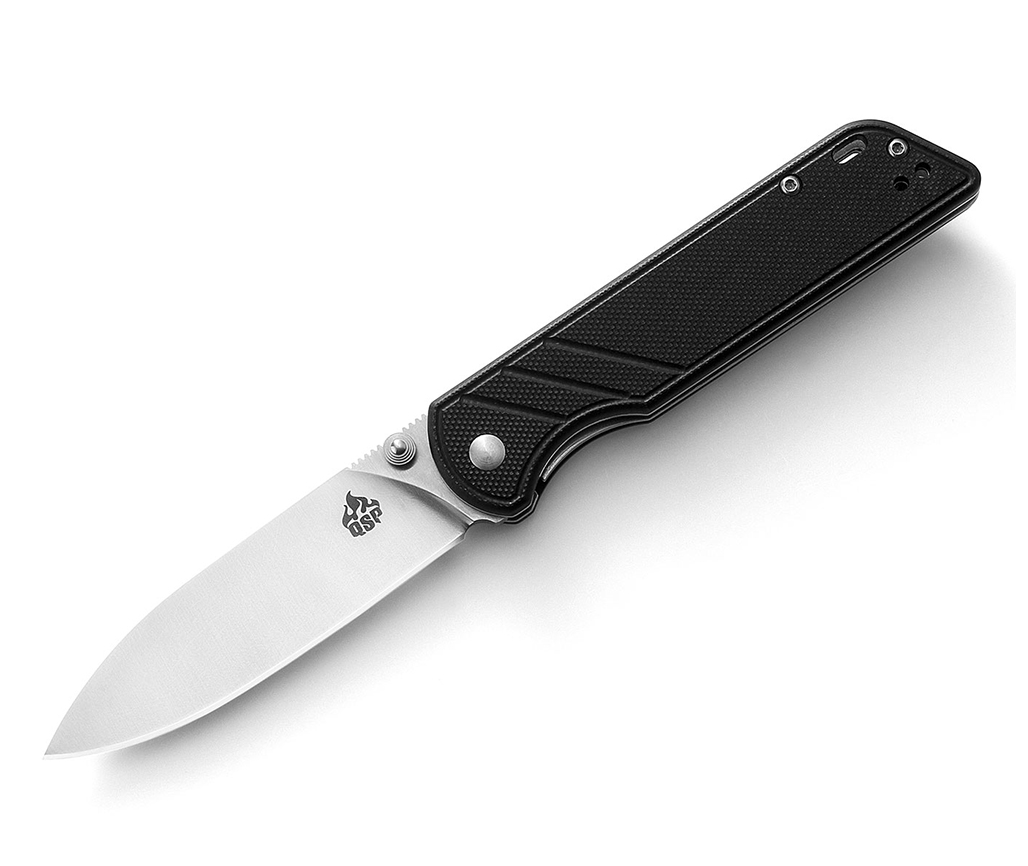QSP QS102A Parrot Linerlock Knife Black G10 Handle