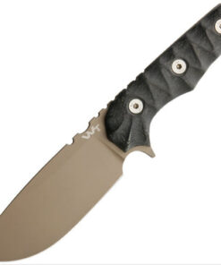 Wander Tactical WTK03BE Lynx Dark Earth Gun-Kote D2 Finish with Black Grooved Micarta Handle