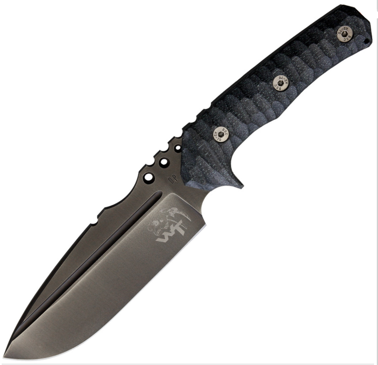 Wander Tactical WTK09 Uro Black Sculpted Micarta Handle Tactical Fixed Blade