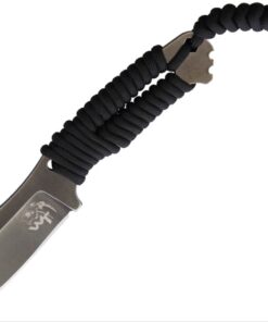 Wander Tactical WTK18 Raptor Fixed Blade Iron Washed Steel with Paracord Wrapped Handle