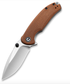 We Knife - CIVIVI Pintail Flipper Knife Brown Micarta Handle (2.98" Satin Finished CPM S35VN)