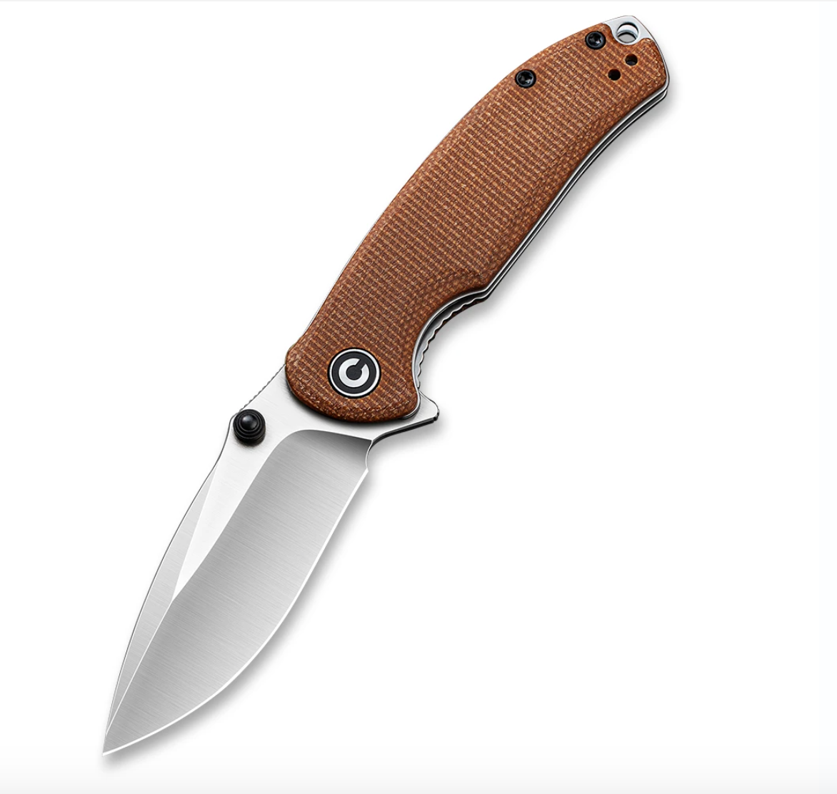 We Knife - CIVIVI Pintail Flipper Knife Brown Micarta Handle (2.98" Satin Finished CPM S35VN)