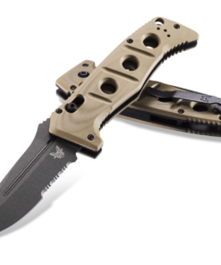 Benchmade 2750SGY-3 Adamasmatic Knife Desert Tan G-10 (3.8" Gray Serr)