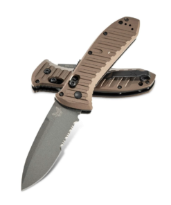 Benchmade 5700SGY-1 AUTO Presidio II Auto Knife Bronze Al. (3.7" Gray Serr)