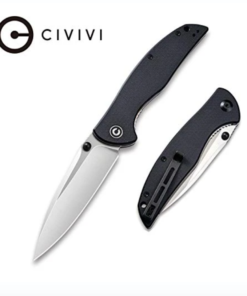 We Knife  - CIVIVI Governor Thumb Studs Knife Black G10 Handle (3.86” Satin D2)