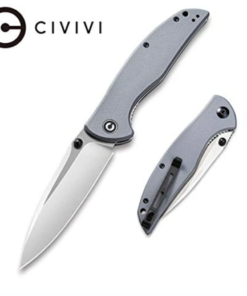 We Knife  - CIVIVI Governor Thumb Studs Knife Gray G10 Handle (3.86” Satin D2)