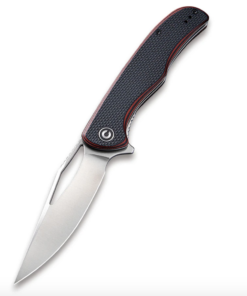 We Knife  - CIVIVI Shredder Liner Lock Knife Red and Black Layered G10 Handle with a Coarse Texture (3.7'' Satin D2)