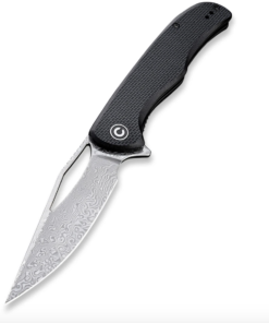 We Knife  - CIVIVI Shredder Liner Lock Knife Black Coarse G10 Handle (3.7'' Damascus)