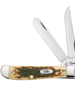 Case Amber Bone Peach Seed Jig Mini Trapper (00013)