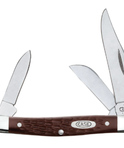 Case Brown Synthetic Medium Stockman Sloped Bolster Pocket Knife (00106)