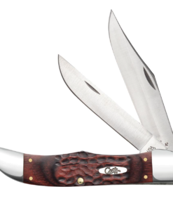 Case Rosewood Standard Jig Folding Hunter with Leather Sheath Pocket Knife (00189)