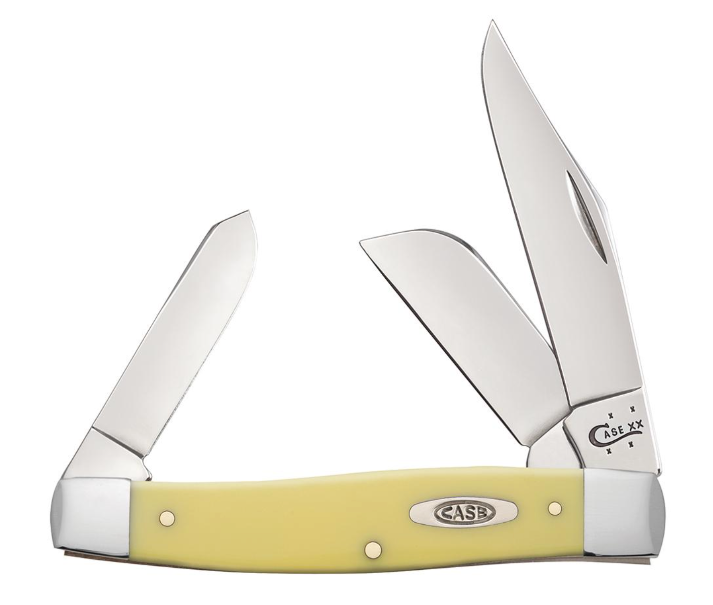 Case Yellow Synthetic Chrome Vanadium Large Stockman Pocket Knife (00203)