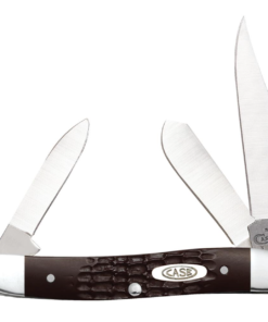 Case Brown Synthetic Medium Stockman Pocket Knife (00217)