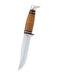 Case Leather 5" Combination Skinner Hunter with Leather Sheath (00385)