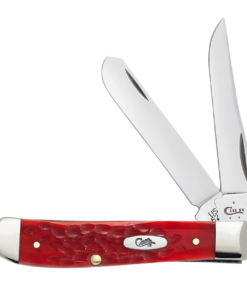 Case Dark Red Bone Standard Jig Chrome Vanadium Mini Trapper  (06983)
